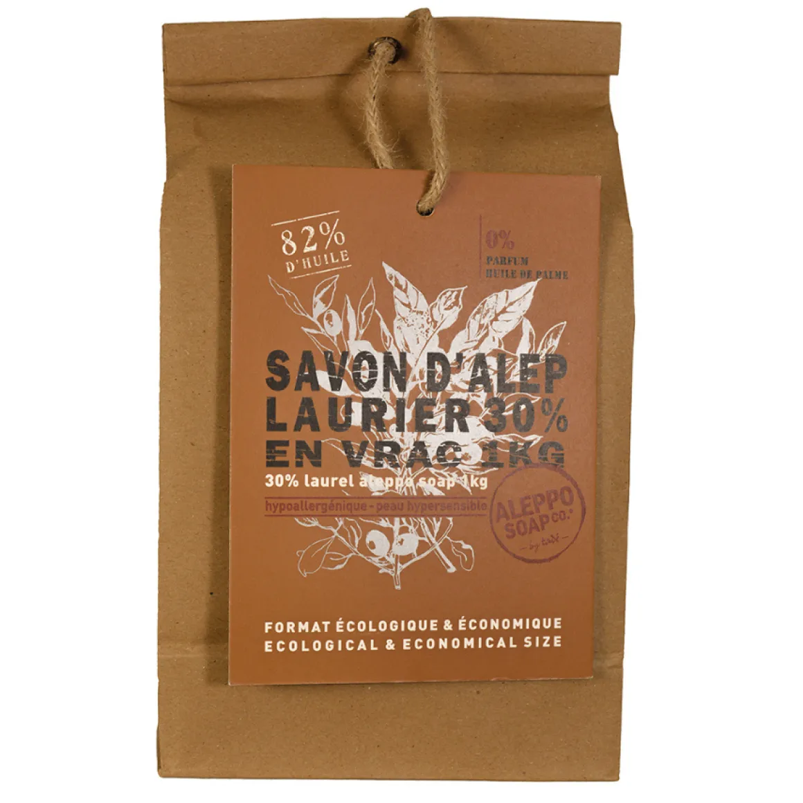 Aleppo Soap Co Zeep 30% laurier stukken