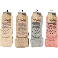 Apollo Slofsok anti slip dame licht 35-38