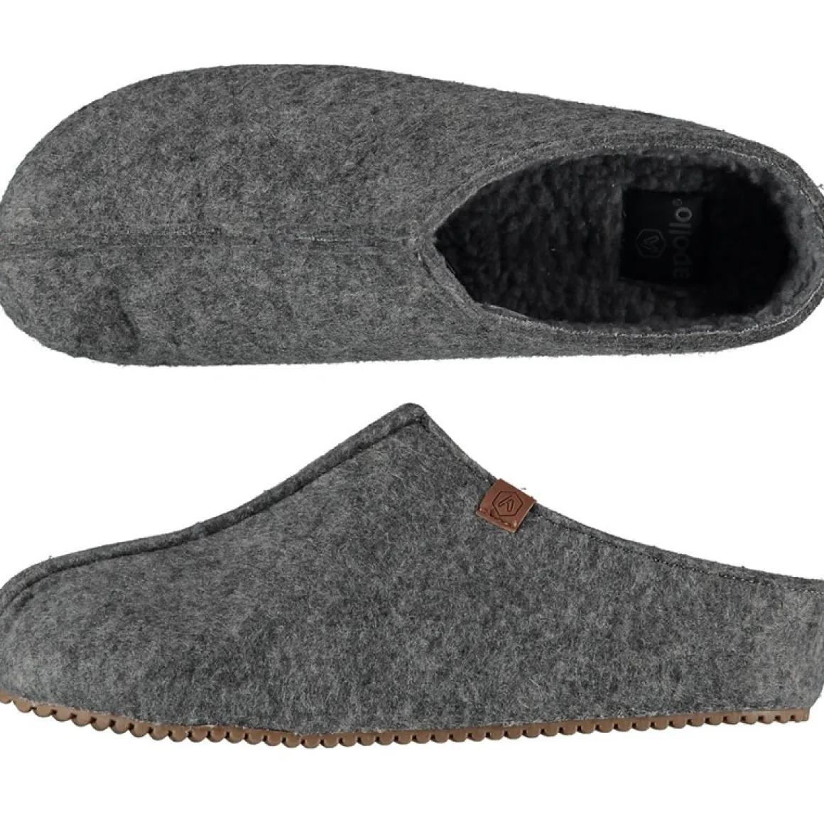 Apollo Zweedse slof grijs maat 43/44