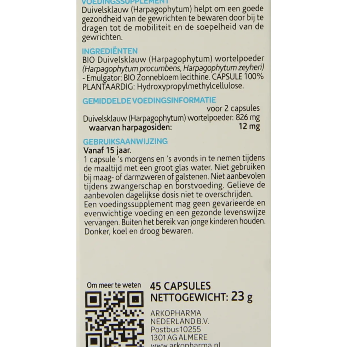Discount Arkocaps Duivelsklauw bio
