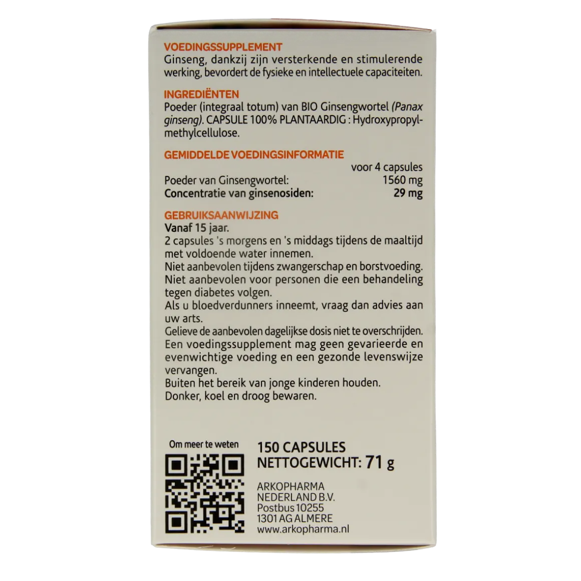 Arkocaps Ginseng bio