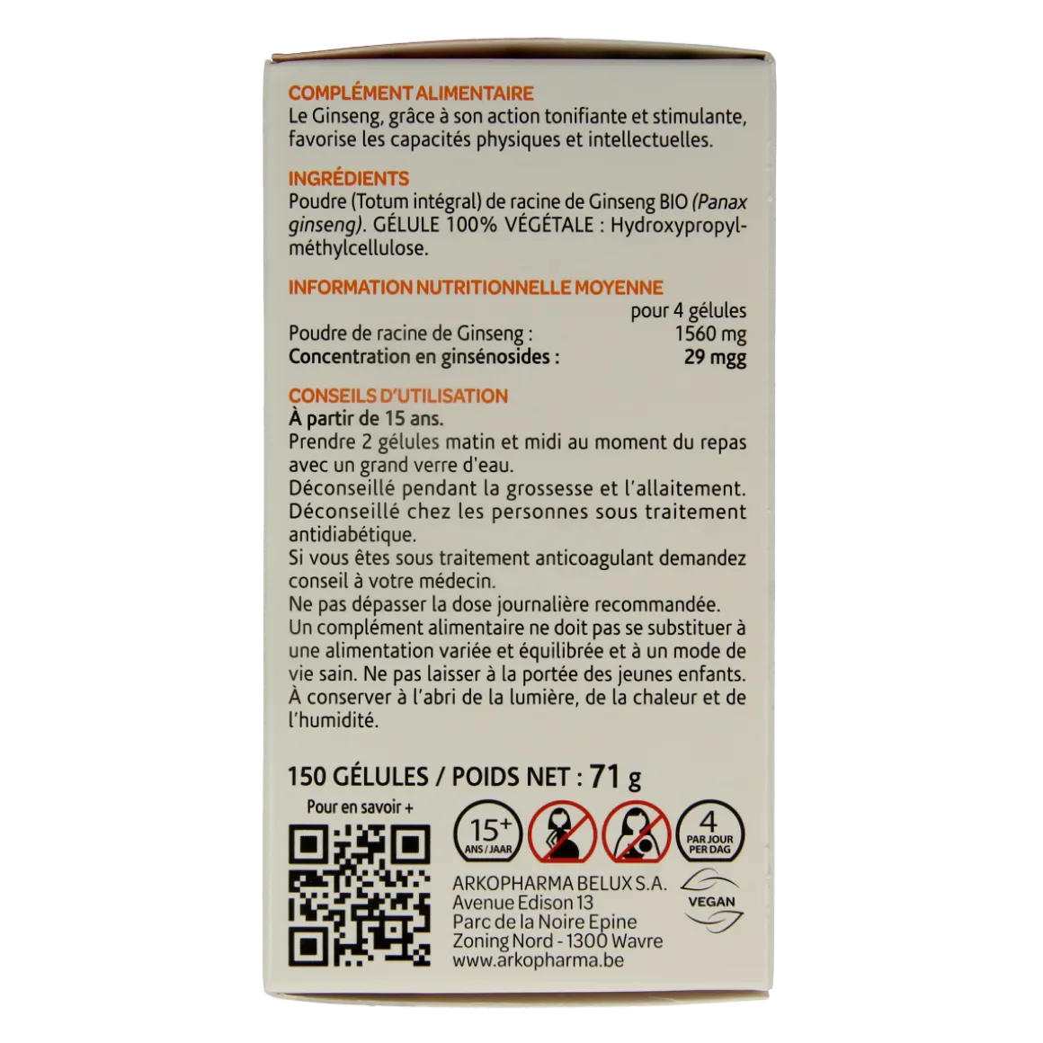 Arkocaps Ginseng bio