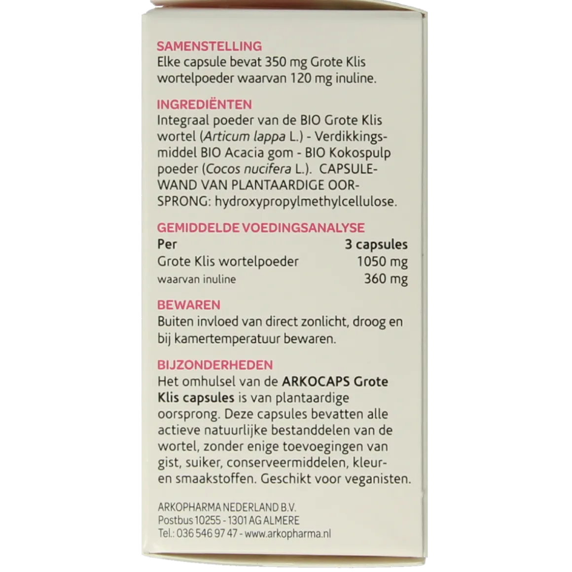 Arkocaps Grote klis bio