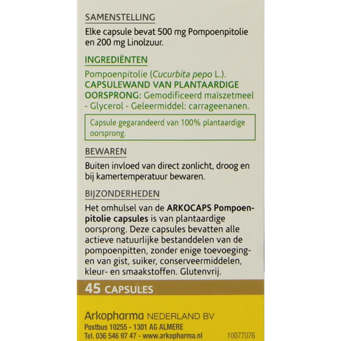 Arkocaps Pompoenpitolie