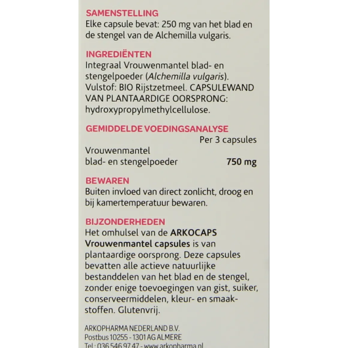 Arkocaps Vrouwenmantel