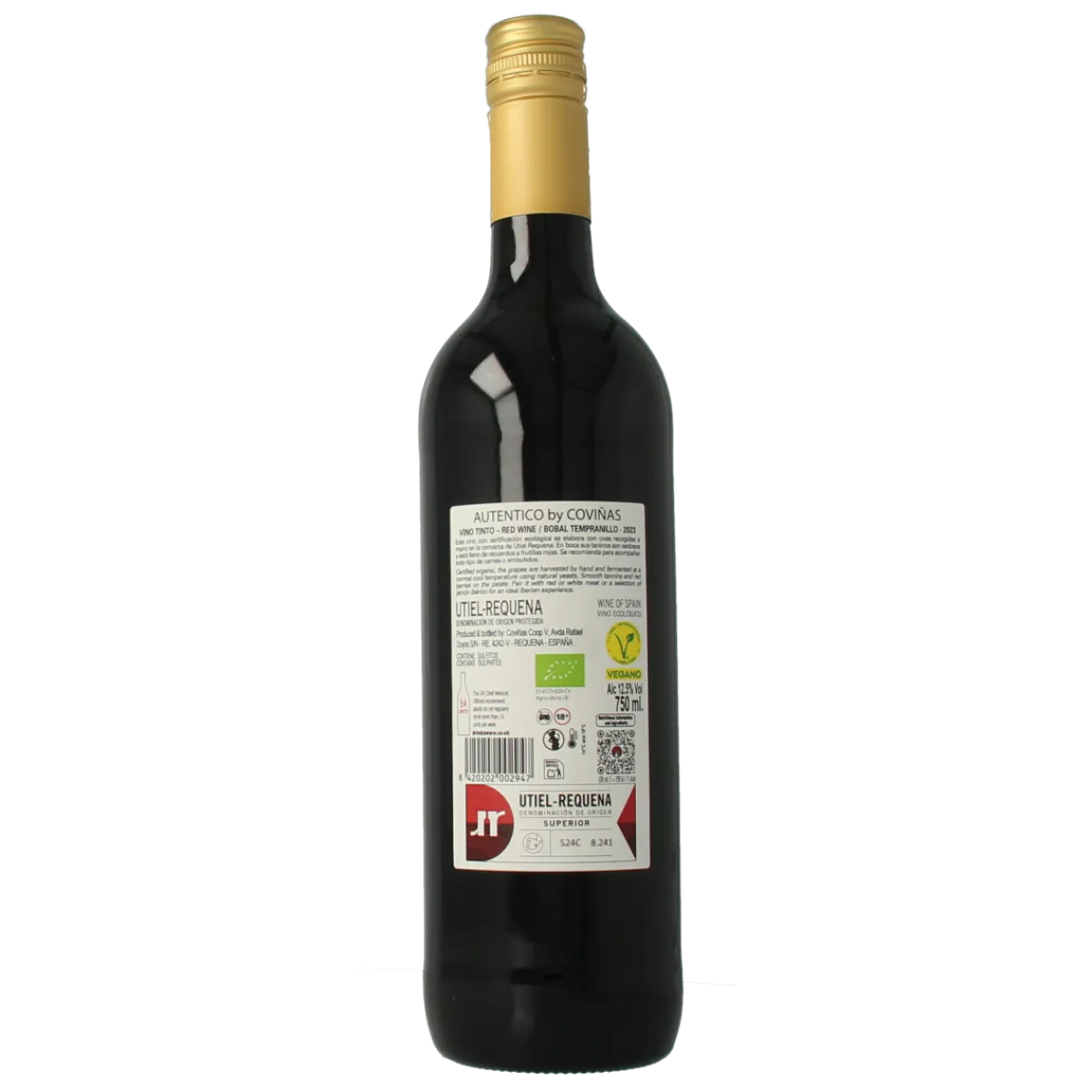 Hot Autentico Bobal tempranillo rode wijn bio