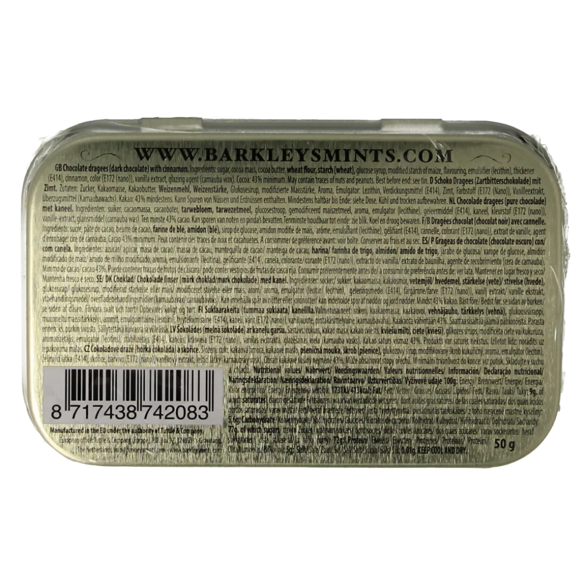 Barkleys Chocolate mints cinnamon