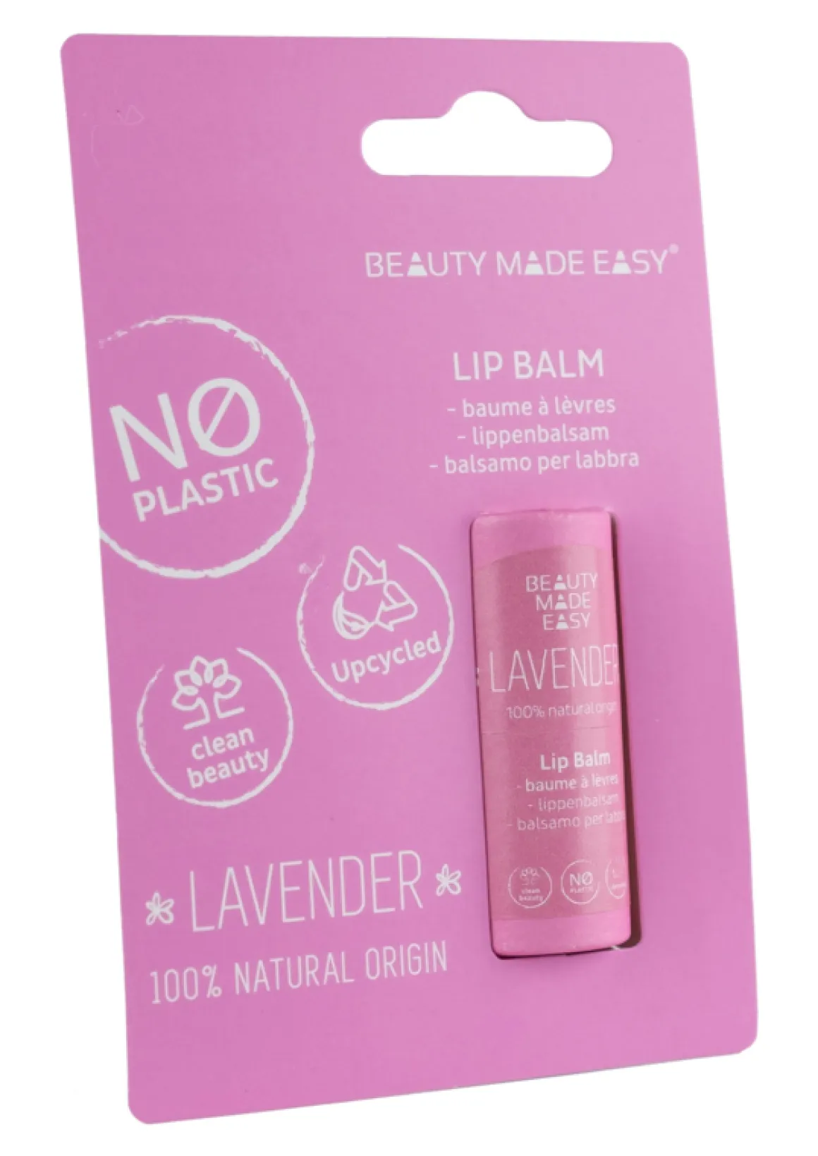Beauty Made Easy Papertube lipbalm lavender