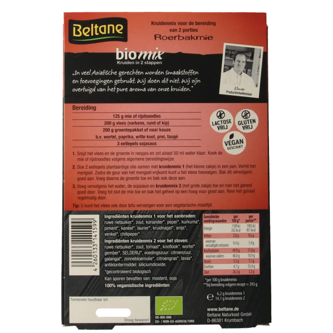 Beltane Roerbakmie bio