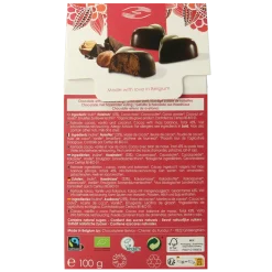 Belvas Choco hart hazelnoot praline bio