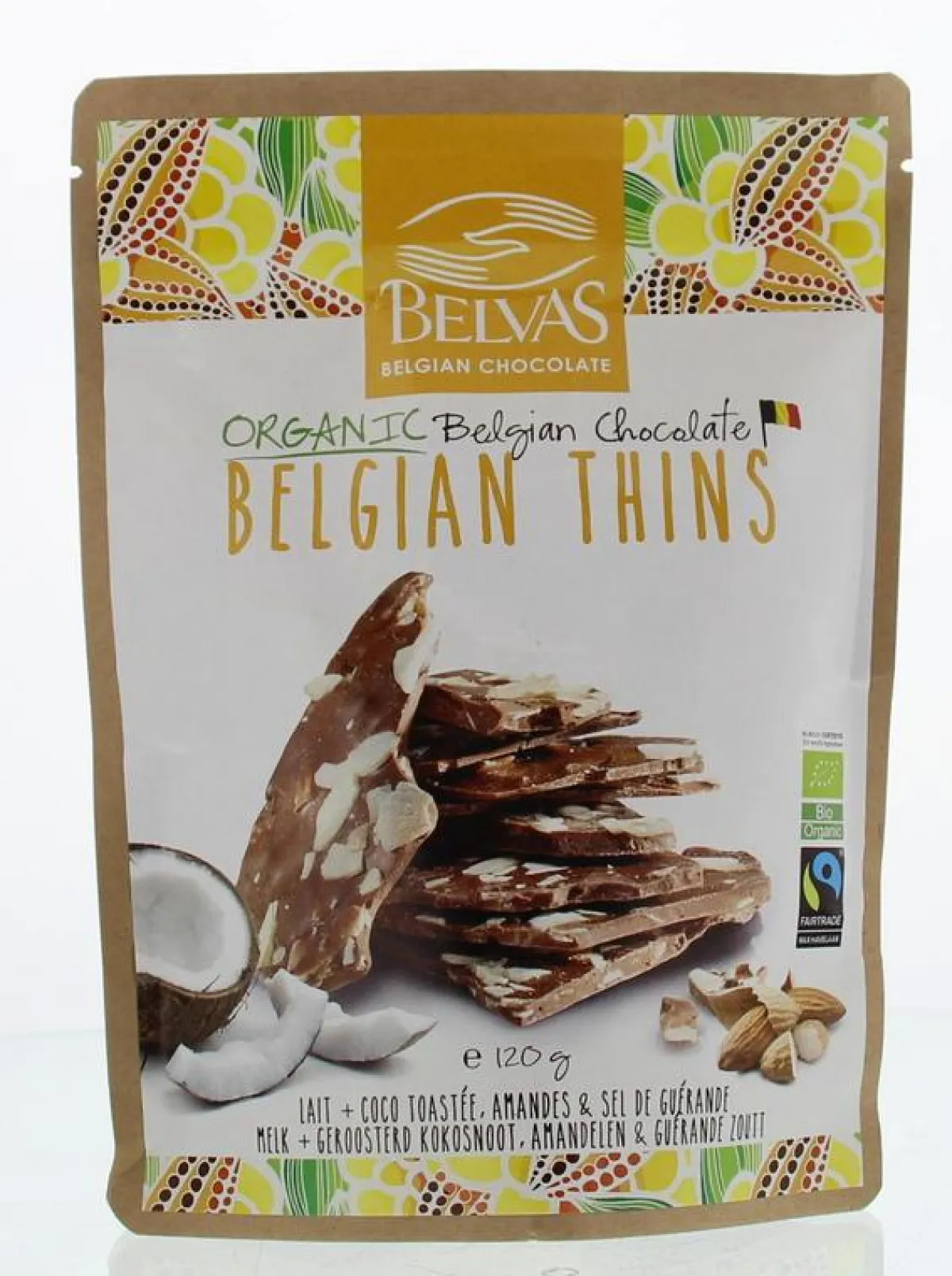 Belvas Thins melk kokos amandel bio