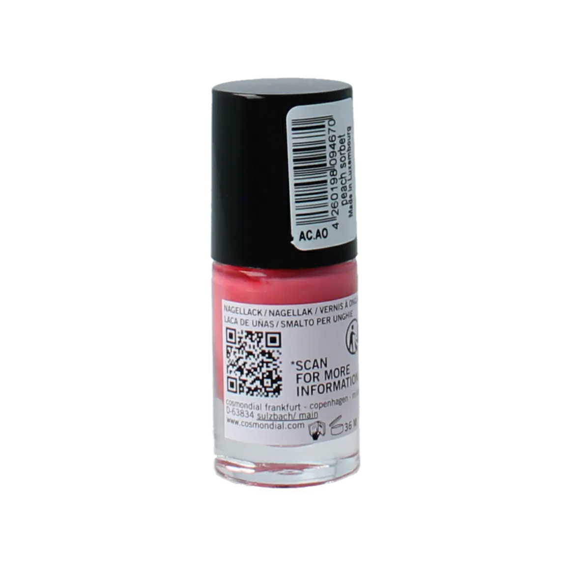 Benecos natural beauty Vegan nail polish peach sorbet 20-free plantbased