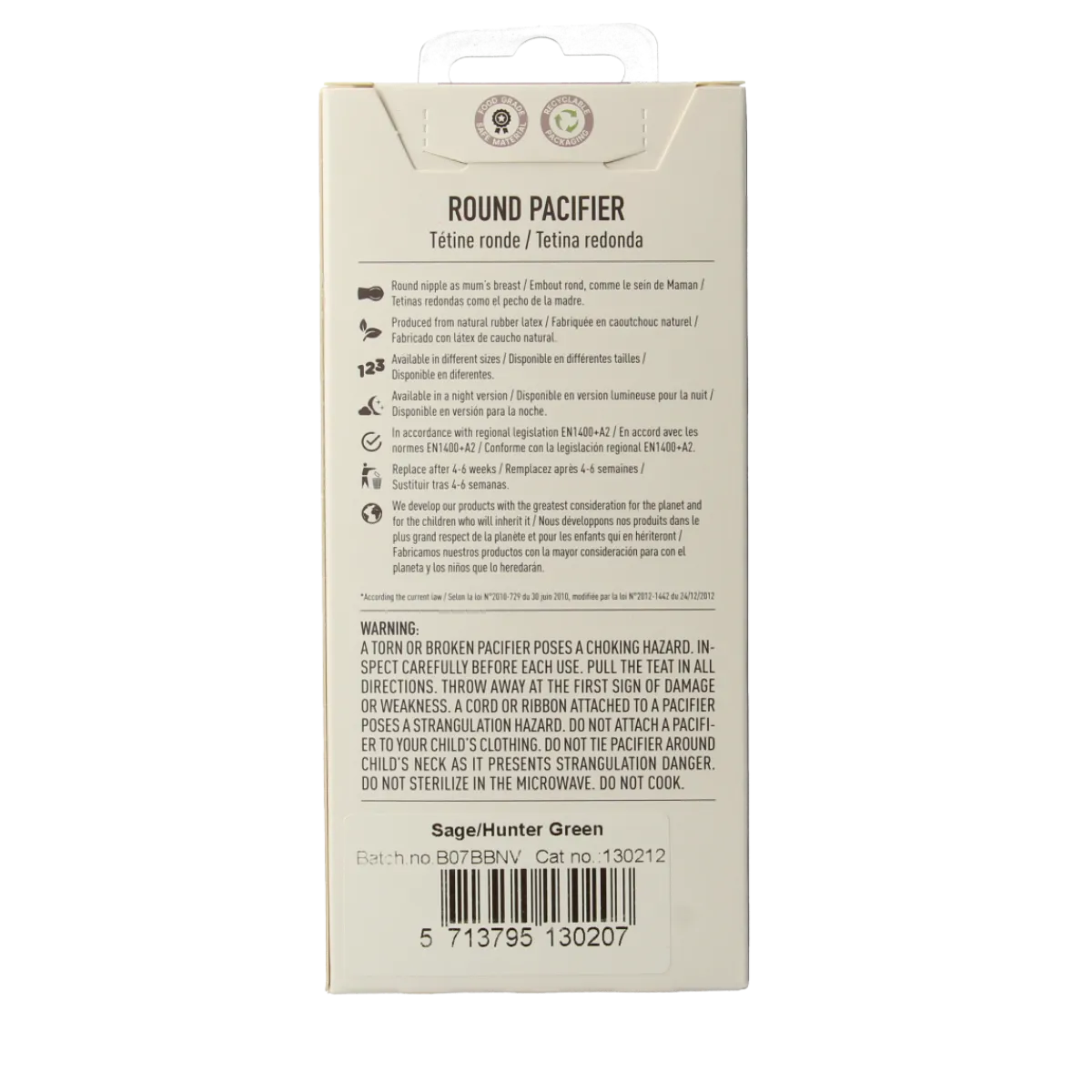 Outlet Bibs Fopspeen maat 3 sage/hunter green 2 pack