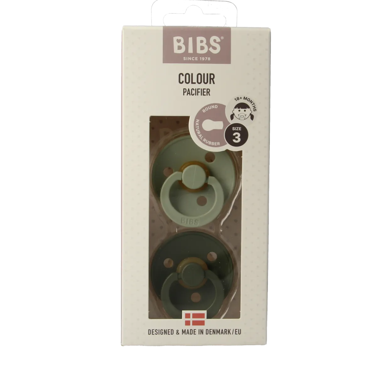 Outlet Bibs Fopspeen maat 3 sage/hunter green 2 pack