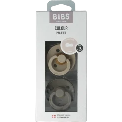 Bibs Fopspeen maat 3 vanilla/dark oak 2 pack