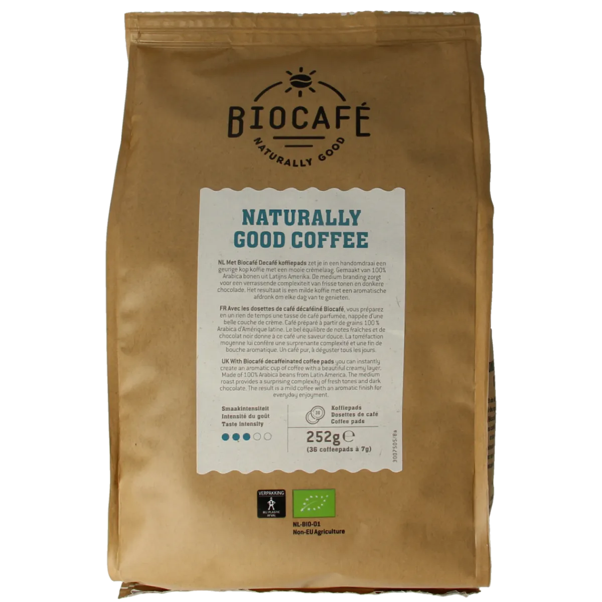 Discount Biocafe Coffee pads caffeinevrij bio