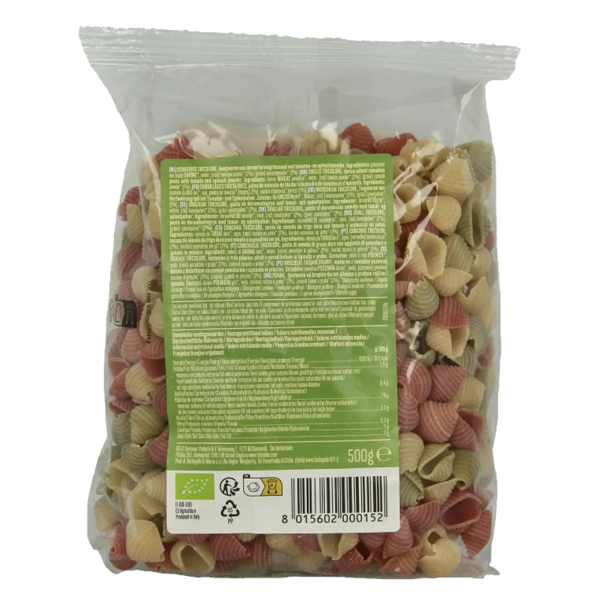 New Bioidea Grote schelp tricolore bio