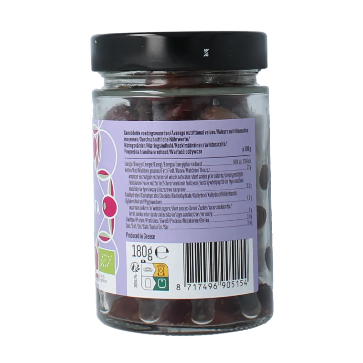 Bioidea Olijven zwart kalamata ontpit bio