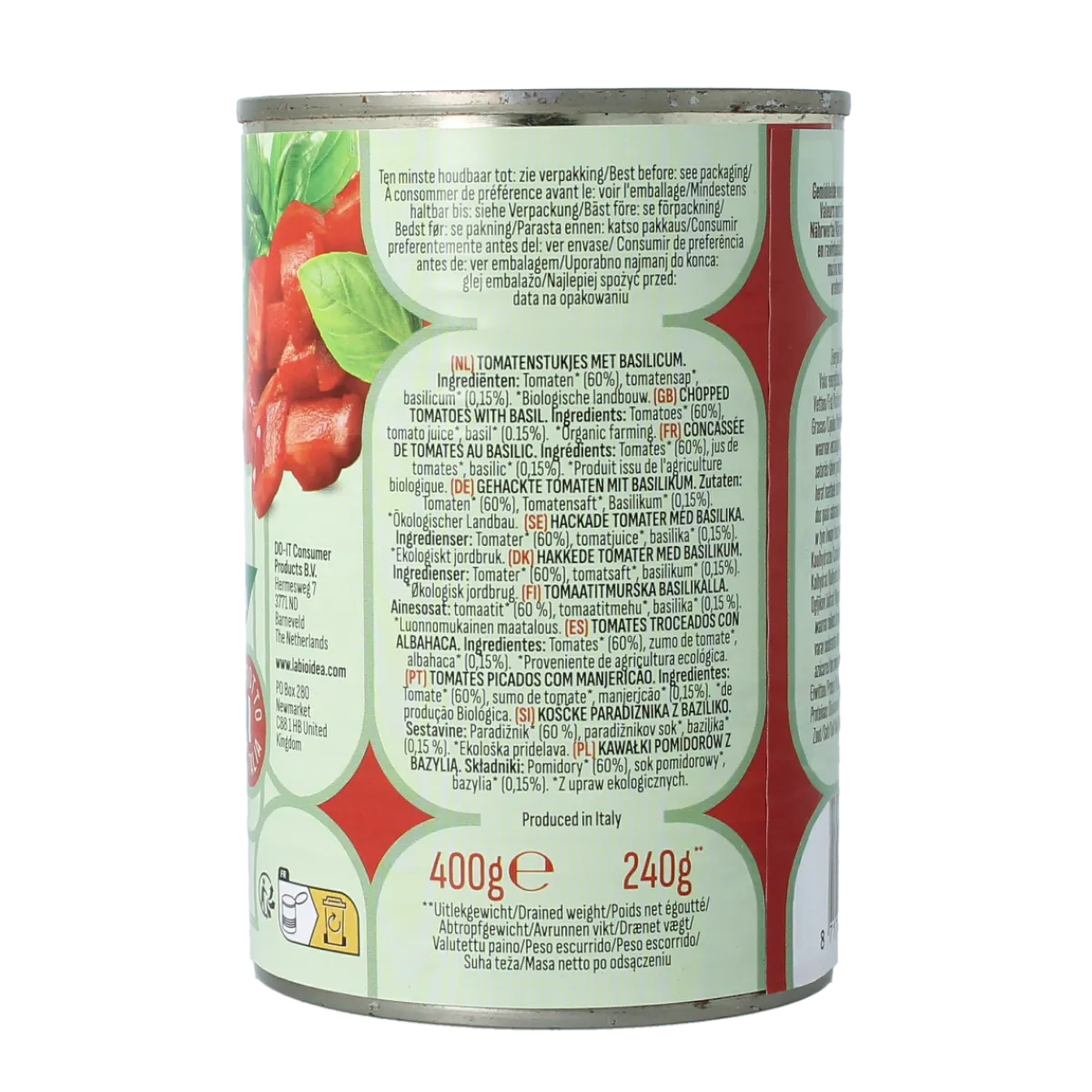 Sale Bioidea Tomatenstukjes basilicum bio