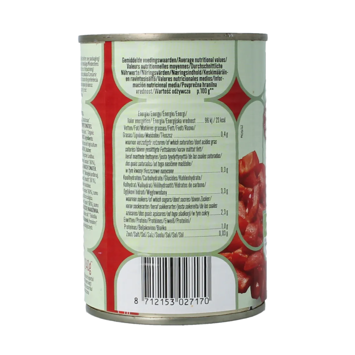 Bioidea Tomatenstukjes in blik bio