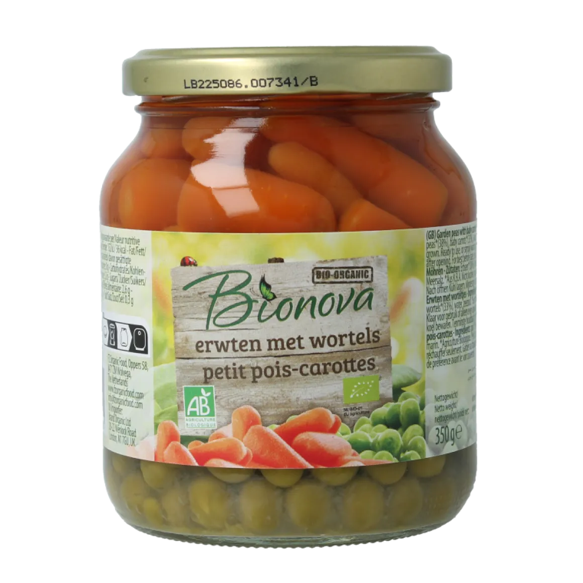 Bionova Doperwten met wortel bio