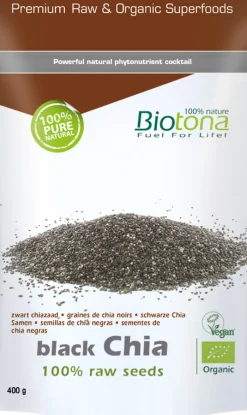 Clearance Biotona Black chia raw seeds bio