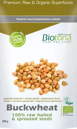Biotona Buckwheat raw hulled & sprouted seeds bio