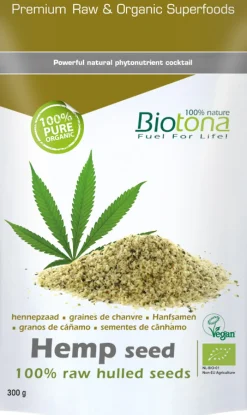 Clearance Biotona Hemp raw hulled seeds bio