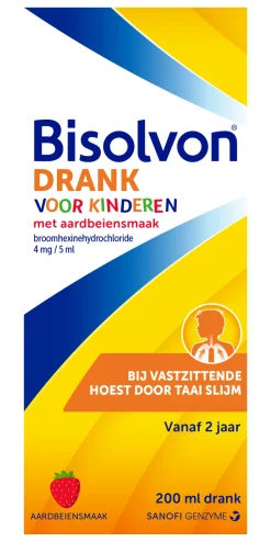 Clearance Bisolvon Drank kind aardbei