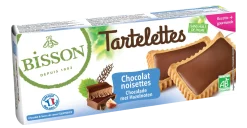 Online Bisson Gevulde hazelnoot chocolade tartelettes bio