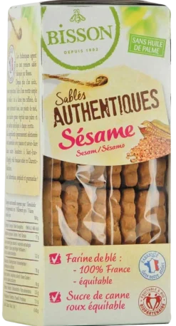 Bisson Zandkoekjes sesam authentiek bio