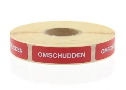 Blockland Strooketiket omschudden rood 44 x 11mm