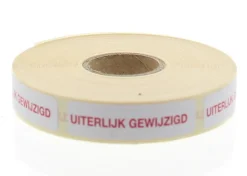Blockland Strooketiket uiterlijk gewijzigd 44 x 11mm