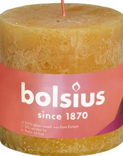 Bolsius Rustiekkaars shine 100/100 honeycomb yellow
