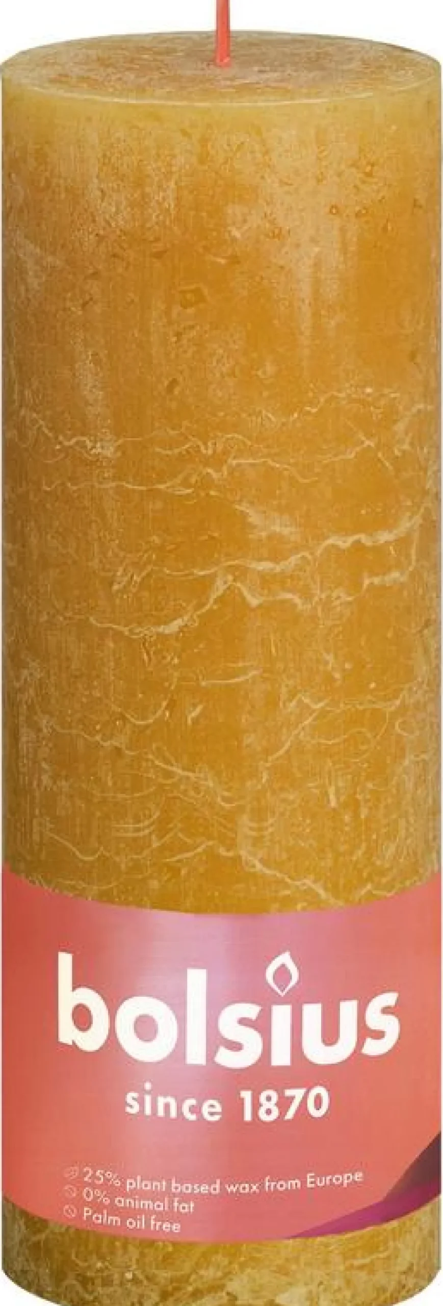 Discount Bolsius Rustiekkaars shine 190/68 honeycomb yellow