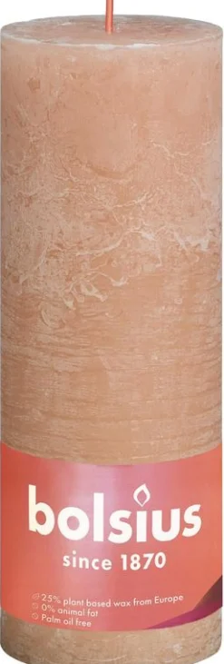 Bolsius Rustiekkaars shine 190/68 misty pink