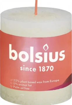 Discount Bolsius Rustiekkaars shine 80/68 soft pearl