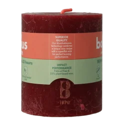 Hot Bolsius Rustiekkaars shine 80/68 velvet red