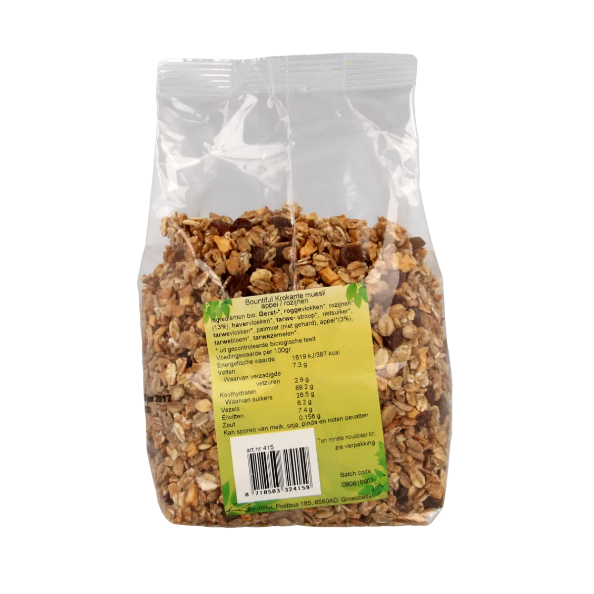 Outlet Bountiful Granola appel rozijn muesli bio