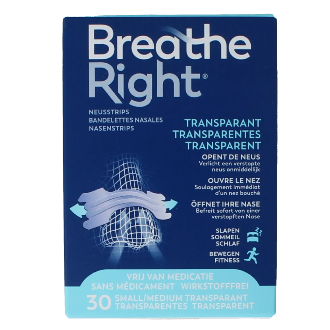 Breathe Right Neusstrips clear