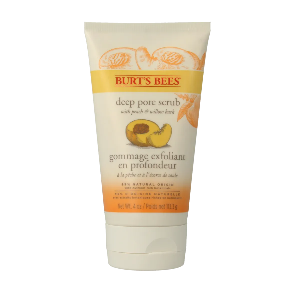 Burt's Bees Gezichtscrub peach & willowbark