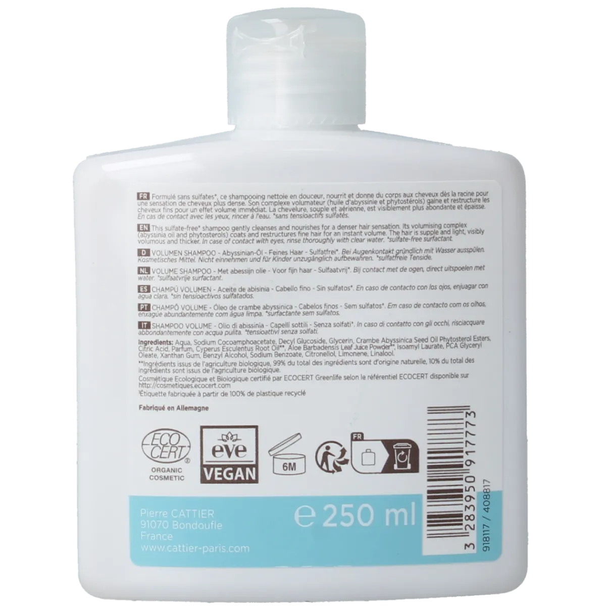 Cattier Shampoo volume