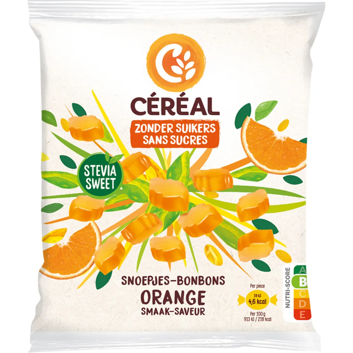 Hot Cereal Snoep orange stevia