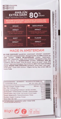 Clearance Chocolatemakers Awajun 80% puur fairtrade bio