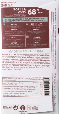 Chocolatemakers Gorilla bar 68% puur bio