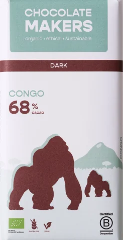 Chocolatemakers Gorilla bar 68% puur bio