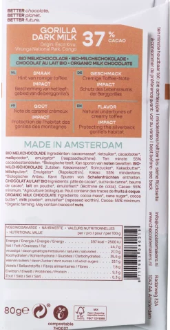 Online Chocolatemakers Gorilla melk 37% bio