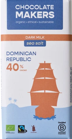 Chocolatemakers Reep tres hombres 40% melk zeezout fairtrade bio