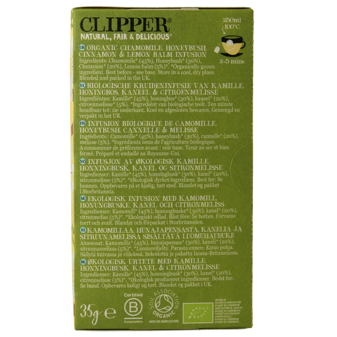 Clipper Chamomile & cinnamon organic infusion bio
