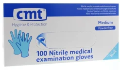 Clearance CMT Onderzoekshandschoen nitriel wit poedervrij maat S
